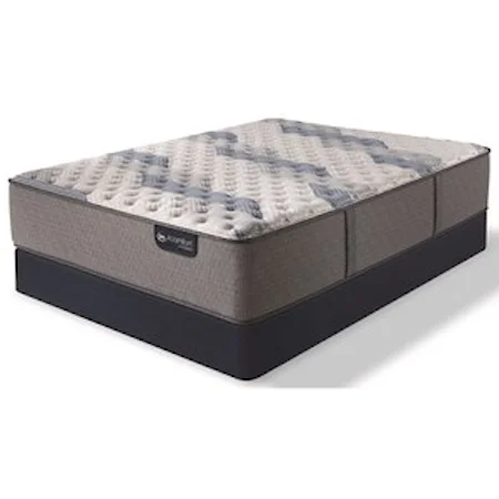 Queen Extra Firm Hybrid Mattress and Blue Fusion Low Profile Foundation